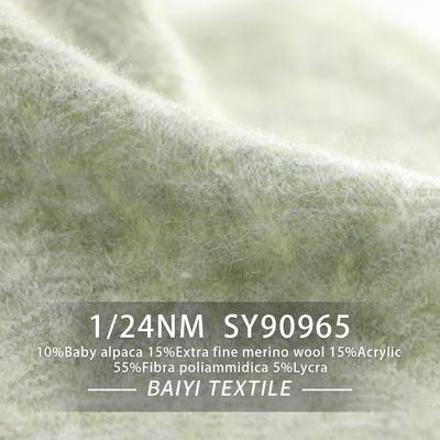 Soft Baby Alpaca Wool Yarn 1/24NM Smooth Practical For Shawls