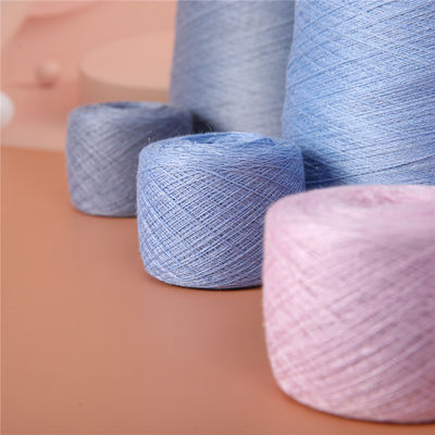 Recyclable Lightweight Spun Wool Yarn , Moistureproof Dyed Polyester Spun Yarn